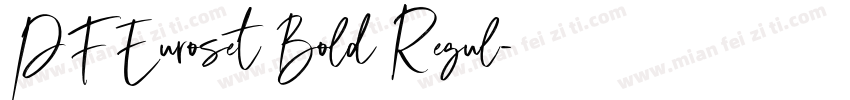 PFEuroset Bold Regul字体转换